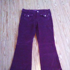 Pantalon bourgogne enfant velours cordé